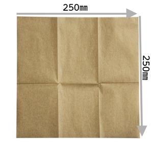 Kyushu Paper Co. Ltd. Servilletas de papel Kraft sin blanquear de 6 pliegues 10.000 hojas 250X250mm Materiales naturales para servilletas de café - Product Image 1