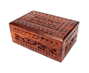 2024 haute qualité Style traditionnel palissandre bibelot bijoux stockage organisateur boîte sculpté boîtes en bois - Product Image 2