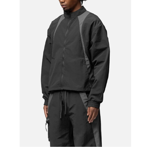 Conjunto de 2 Piezas Personalizado de Alta Calidad para Hombre, Chaqueta Cortavientos de Invierno con Capucha y Cremallera, Traje Deportivo Impermeable con Cremallera, 100% Nailon Reversible de Alta Calidad - Product Image 3