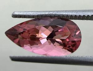 Pierre de tourmaline naturelle rose véritable, taille brillant poire, pour la fabrication de bijoux, bagues, pendentifs, cadeau de collection, pierres précieuses rares, Shamim Gems - Product Image 6