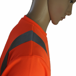 Camisa Reflectante de Alta Visibilidad para Construcción, Manga Larga, Cuello Redondo, Ropa de Trabajo para Hombre, Poliéster de Secado Rápido, Ropa de Seguridad Reflectante - Product Image 4