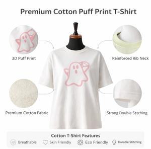 Camiseta de Algodón Peinado Suave 100% Ecológica OEM Personalizada, Unisex, Cuello Redondo, 220g, Transpirable, Color Sólido con Aplicaciones de Agujeros - Product Image 2