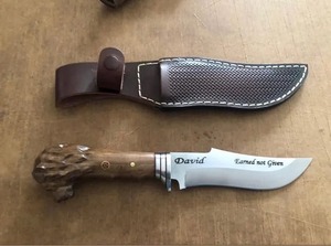 D2 Steel <b>Knife</b> Custom Bowie Hunting Bowie <b>Knife</b> <b>Bone</b> <b>Handle</b> Fixed Blade Outdoor Survival Cutting - Product Image 5