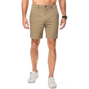 2025 pantalones cortos informales de sarga de algodón para hombre con cintura elástica Bermud - Product Image 3