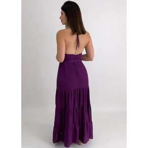 Vestido Maxi Holgado de Verano de Alta Calidad, Elegante y Casual para Fiestas Nocturnas, Vestidos Largos de Algodón para Mujer - Product Image 4