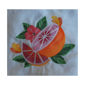 Lemons Embroidered Trendy Waffle Dish <b>Towel</b> Cotton 45x70 Cm 300 GSM Absorbent Quick Dry Texture ISO 9001 Durable Kitchen Use - Product Image 2