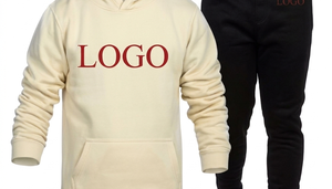 Conjunto Deportivo Personalizado Unisex de Algodón, Sudadera con Capucha y Pantalones Deportivos, Color Sólido, Impresión de Logotipo, Transpirable, Informal, para Otoño, con Cordón Ajustable - Product Image 5