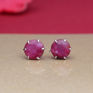 Boucles d'oreilles en rubis faites à la main en Inde, argent sterling 925, bijoux en pierres précieuses pour femmes et filles, à porter lors de mariages et de fêtes - Product Image 3