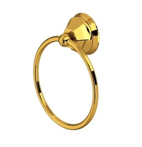 Vintage Style Metal Towel Ring Wall Mounted Rust Resistant Bathroom Storage Single Tier Circular Design Towel Holder - Product Image 3