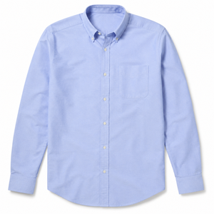 Men Spring Long Sleeve Button <b>Down</b> Dress Shirt Solid Color Formal Woven Cotton Anti-Wrinkle Full Sleeve Custom Print - Product Image 2