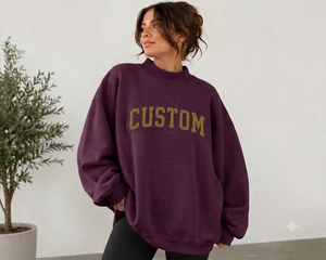 Sudadera Oversize de Cuello Alto para Mujer, Silueta Relajada, Mezcla de Algodón Grueso, Hombros Caídos, Estilo Moderno e Informal, Prenda Esencial de Moda - Product Image 1