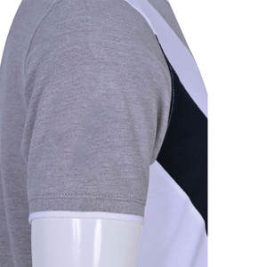 Polo homme gris chiné premium |   Polo athlétique à diagonales blanches et noires, vêtements de sport urbains, vêtements de sport pour la salle de sport, vêtements de sport actifs - Product Image 5