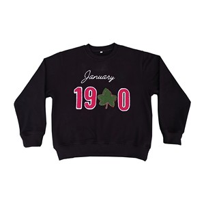 Sudadera Unisex con Cuello Redondo, Personalizada con Parches Bordados en Chenilla, de Felpa de Poliéster/Algodón, para Logotipo de Fraternidad/Sororidad Griega - Product Image 1