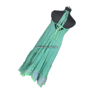 New Exclusive Pleasant Printed <b>Vintage</b> Sari <b>Dresses</b> In <b>Uk</b> Ladies Elegant Dinner Gown Sleeveless <b>Evening</b> Gowns Women's <b>Dress</b> - Product Image 3