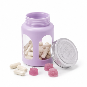 Frasco de PET Blanco Personalizado de 120 ml para Medicamentos y Suplementos con Tapa Plateada CRC para Cápsulas y Gomitas, Fabricante de Vietnam - Product Image 3