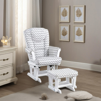 Fauteuil à bascule relaxant traditionnel en bois massif avec ottoman pour bébés, salon, appartement, chambre, hôtel, bureau à domicile