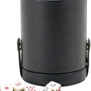 Ensemble de jeux de société personnalisés en gros, gobelet à dés en cuir original, gobelet à dés en cuir avec logo personnalisé et dés de poker - Product Image 2