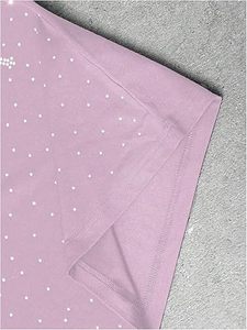 T-shirt rose en strass pour hommes, personnalisé, avec cristaux thermocollants, style streetwear, fabricant OEM - Product Image 5