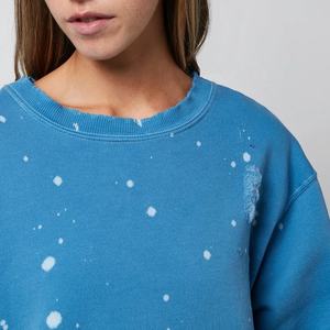 Sweatshirt d'automne à manches longues unisexe épais et délavé à l'acide 100% coton pour femmes, tissu tricoté - Product Image 3