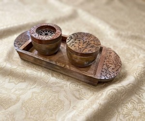 Juego de Quemadores de Incienso de Madera Tallados, Bandeja Porta Incienso Hecha a Mano, Decoración de Aromaterapia para el Hogar, Regalo - Product Image 1