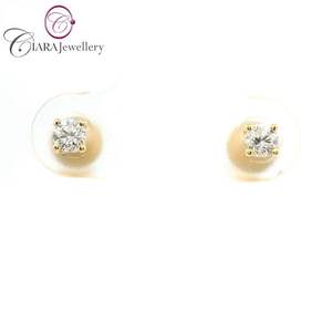 ต่างหูเพชรแท้ทรงเหลี่ยมบริลเลียนท์ 0.22 กะรัต G/VS ทองคำขาว 18K ดีไซน์เรียบหรู สวยงาม เหมาะสำหรับทั้งชายและหญิง - Product Image 4