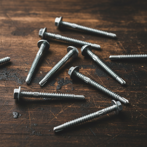 <b>Galvanized</b> Class 8 Washer Head Self-Drilling <b>Screws</b> - C1022 Carbon Steel Standard Thread Fasteners - Product Image 3