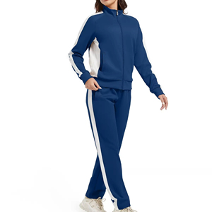 Women Custom Running <b>Tracksuit</b> Wholesale Quick Dry Slim Fit Sportswear Custom Printed Female Training Gym Attire Two Piece - Product Image 4