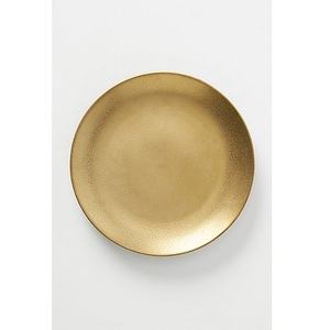 Modern Round Brass <b>Tray</b> Decorative Serving Plate for Coffee Table <b>Vanity</b> Countertop Home Hotel Restaurant Use - Product Image 1