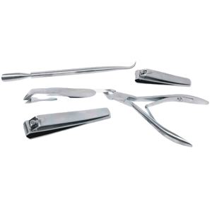 Ensemble de manucure couleur argent de haute qualité ensemble de manucure facile à utiliser 5 pièces ensemble Instrument de beauté coupe-ongles et pinces - Product Image 1