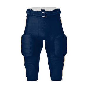 Pantalon d'entraînement de football américain pour jeunes hommes avec protections intégrées, blanc et noir, respirant, léger et protecteur - Product Image 4