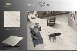 Azulejos de Porcelana Esmaltada de Diseño Moderno de 600 x 600 mm, Venta al por Mayor de Fábrica, Blancos y Negros, Pulidos y Brillantes para Uso en Interiores - Product Image 4