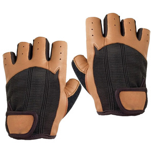 Guantes Deportivos Qaswa Premium de Medio Dedo, de Piel Vacuna, Ligeros, con Cordones, Resistentes a Impactos, Transpirables, para Fitness, Levantamiento de Pesas y Ciclismo - Product Image 1