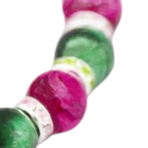   Bracelet en perles de pierre avec breloque en acier inoxydable, perles naturelles roses et vertes, bracelet extensible, bijou de sororité, cadeau - Product Image 4