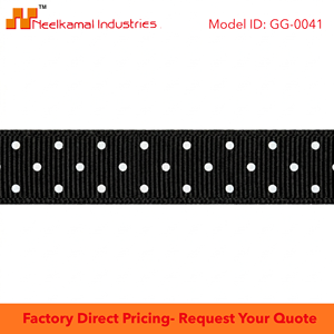 Cinta Grosgrain de 6mm con Puntos Blancos y Negros al por Mayor para Accesorios para el Cabello, Decoración de Fiestas, Embalaje de Regalos, Manualidades y Creación de Tarjetas - Product Image 6