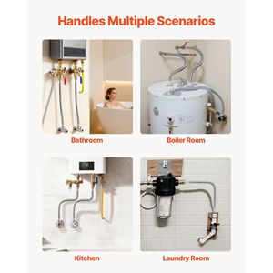 Kit de calentador de agua de 24 pulgadas de longitud con conector flexible de entrada de 3/4'' FIP x 3/4'' FIP para una fácil instalación de mangueras de plomería - Product Image 6