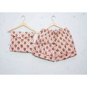 Conjunto de Pijama de 3 Piezas de Algodón Ligero de Alta Calidad para Mujer, Manga Corta, Secado Rápido, Transpirable, Ropa de Playa para Verano - Product Image 2