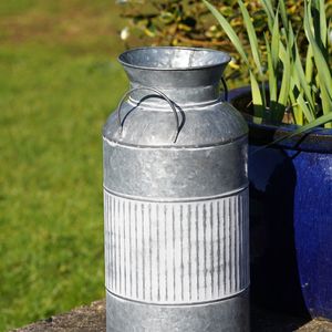 Vase de Jardin Vintage en Zinc Galvanisé pour Intérieur et Extérieur, Pot de Fleurs Décoratif Rustique Style Ferme, en Forme de Bidon à Lait, Vente en Gros - Product Image 3