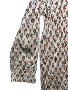 Kurta pour homme 100% coton, manches longues, coupe courte |   Imprimé à la main avec des motifs floraux |   Respirant |   Fabriqué en Inde à un prix raisonnable - Product Image 3