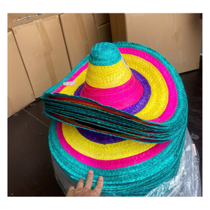 Eco Friendly Mexican <b>Straw</b> Sombrero <b>Hat</b> Wholesale Handmade Sun Protection <b>Hat</b> for Resorts Festivals and Entertainment Events - Product Image 1