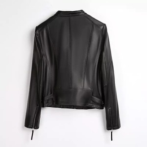 Chaqueta de Cuero para Hombre, Estilo Urbano, Cuello Alto, Talla Grande, Ecológica, Resistente al Viento - Product Image 5