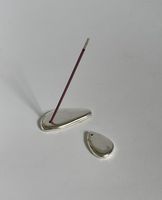 Support d'encens minimaliste en argent fait main, brûleur de bâtonnets, luxe, méditation, décoration d'intérieur, cadeau - Prix de gros