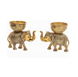 ชามลายช้างทำจากทองเหลืองบริสุทธิ์สำหรับตกแต่งบ้านโคมไฟดอกไม้ลอยน้ำเป็นของขวัญของตกแต่งคริสต์มาสแบบดั้งเดิม - Product Image 4
