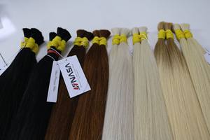 Extensions de cheveux en vrac les plus vendues Cheveux vietnamiens Double noyade 100 grammes Couleur foncée 22 pouces - Product Image 4