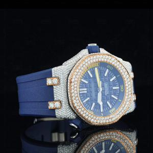 Reloj Mecánico de Acero Inoxidable con Diamantes de Moissanita, Diseño de Lujo, Estilo Antiguo, Analógico ETA, para Hombre, Diseño Personalizado, Joyería Hip Hop para Raperos - Product Image 5