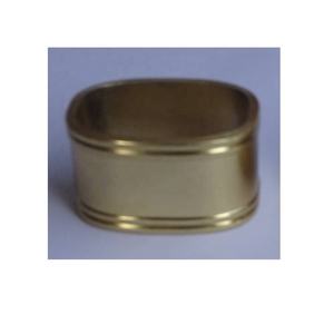 Hot Selling Luxury Stripe Design Brass Polish Metal Napkin Ring Holder Party Tableware <b>Cloth</b> <b>Paper</b> Napkin Ring Dinner <b>Table</b> - Product Image 3