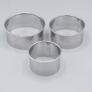 3 Pcs Round Cookie Cutter <b>Set</b> Stainless Steel Biscuit Cutter <b>Baking</b> Molds Pastry Cutters Kitchen Tools Reusable - Product Image 4