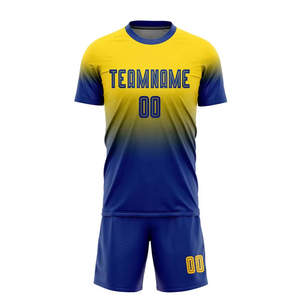 Maillot de football personnalisé entièrement sublimé, logo imprimé, t-shirt unisexe, uniforme de football respirant, séchage rapide, col en V, ajustable - Product Image 2