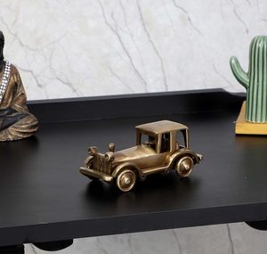 Figura Decorativa de Coche Clásico de Latón |   Adorno Decorativo de Automóvil Clásico Antiguo para Mesa de Oficina en Casa o Estante - Product Image 3