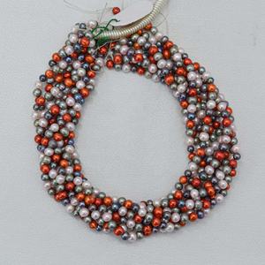 Cuentas Redondas de Perlas de Agua Dulce Naturales de Primera Calidad de 6 mm y 7 mm, Multicolores, para Collares Minimalistas, Joyería a Precio de Fábrica - Product Image 1