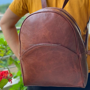 Nouveau sac à dos en cuir de vachette véritable fait à la main pour hommes et femmes sac de voyage 100% sac à dos Vintage en cuir pleine fleur pur - Product Image 4